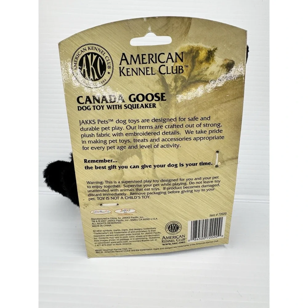 American Kennel Club AKC Canada Goose Plush Dog Toy With Squeaker Bird Hunting